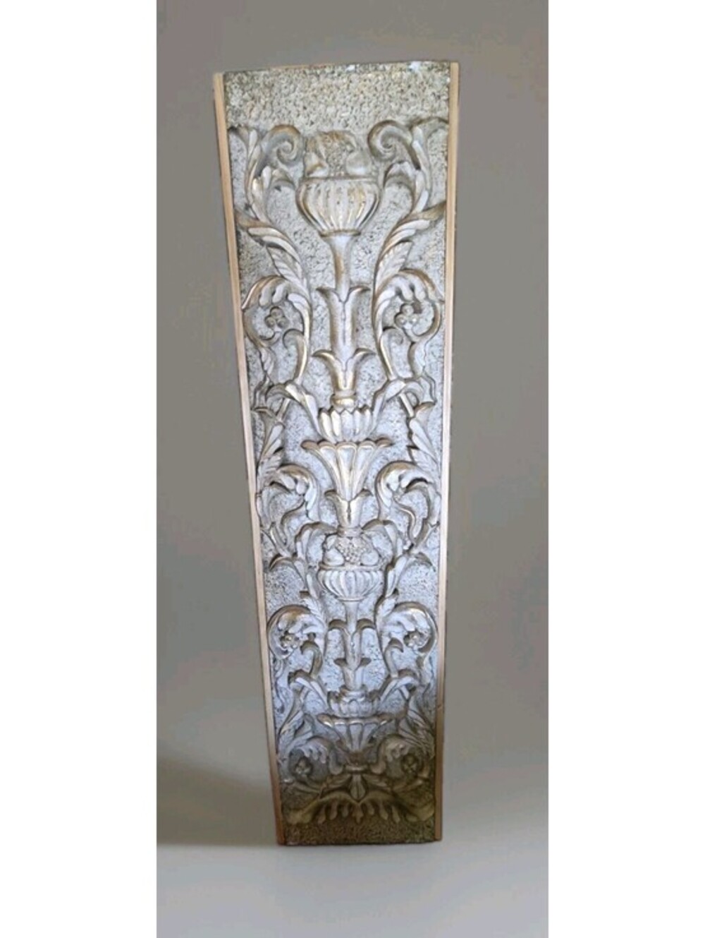 1 Romanesque Wall Decor 30"x7.5" Floral Vine 3D Wall Décor Plaster Paris On Wood